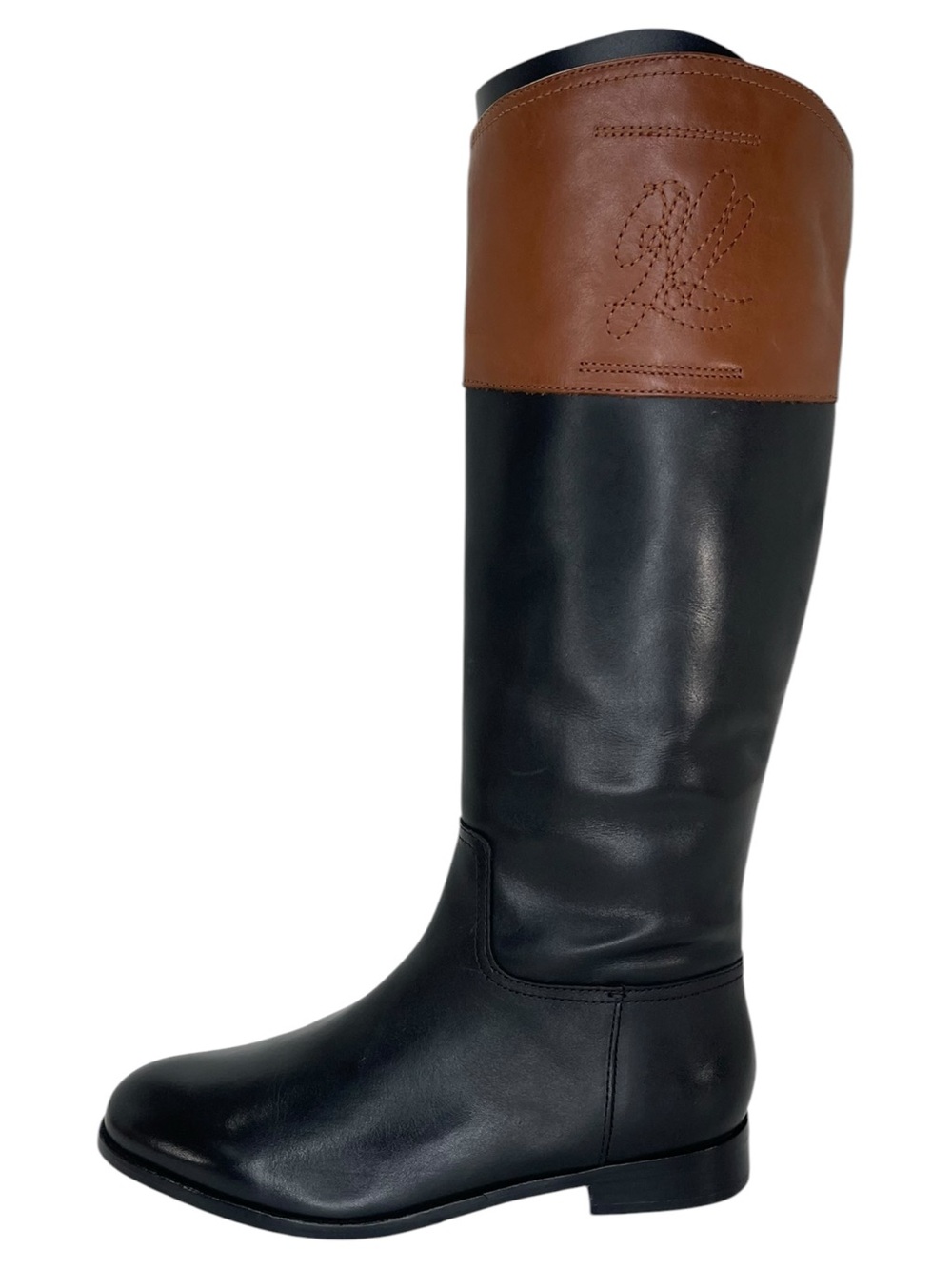 Lauren Ralph Lauren Justine Black Leather Knee High Womens Boots Size 9M - Picture 3 of 12